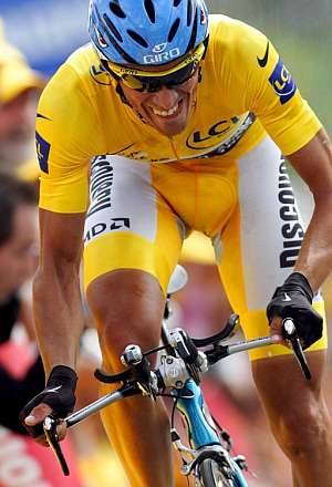 Contador líder del Tour